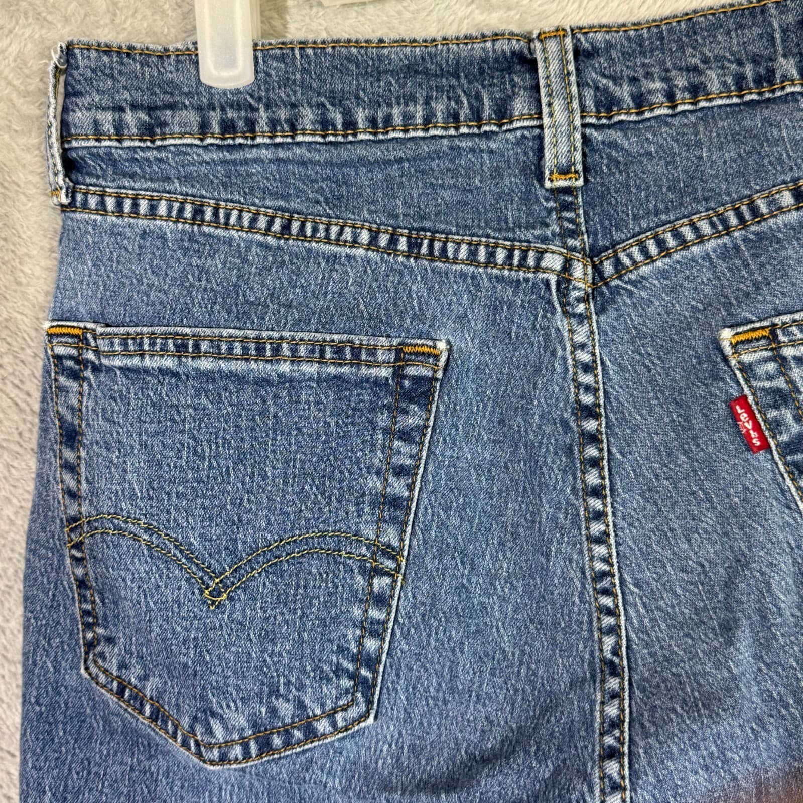 Levis 505 Jeans Mens 32x32 Regular Fit Straight Leg Blue Denim Zip Fly Classic - Thumbnail 6