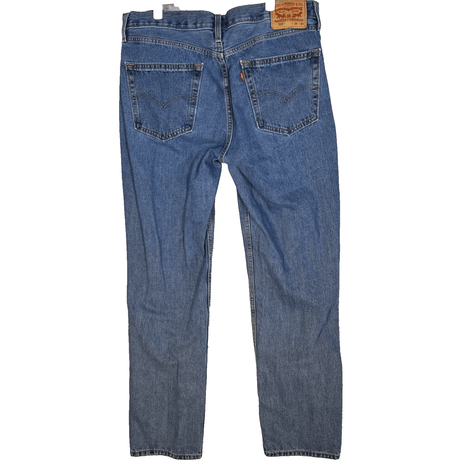 Levi's 550 Men's Jeans 36X34 Blue Denim Mid-Rise Relaxed Fit - Thumbnail 2