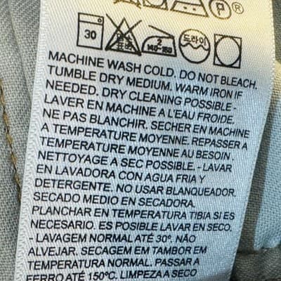 Levis 505 Jeans Mens 36x32 Blue Medium Wash Straight Denim Zip Fly - Thumbnail 6