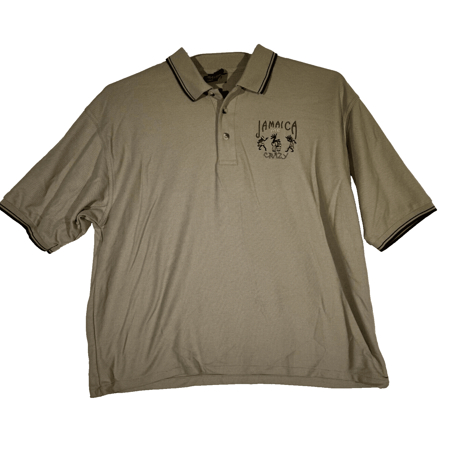 Island Polo Men’s XL Pre‑Shrunk Tan Polo Shirt – 100% Cotton, Lightweight, Machi - Image 1
