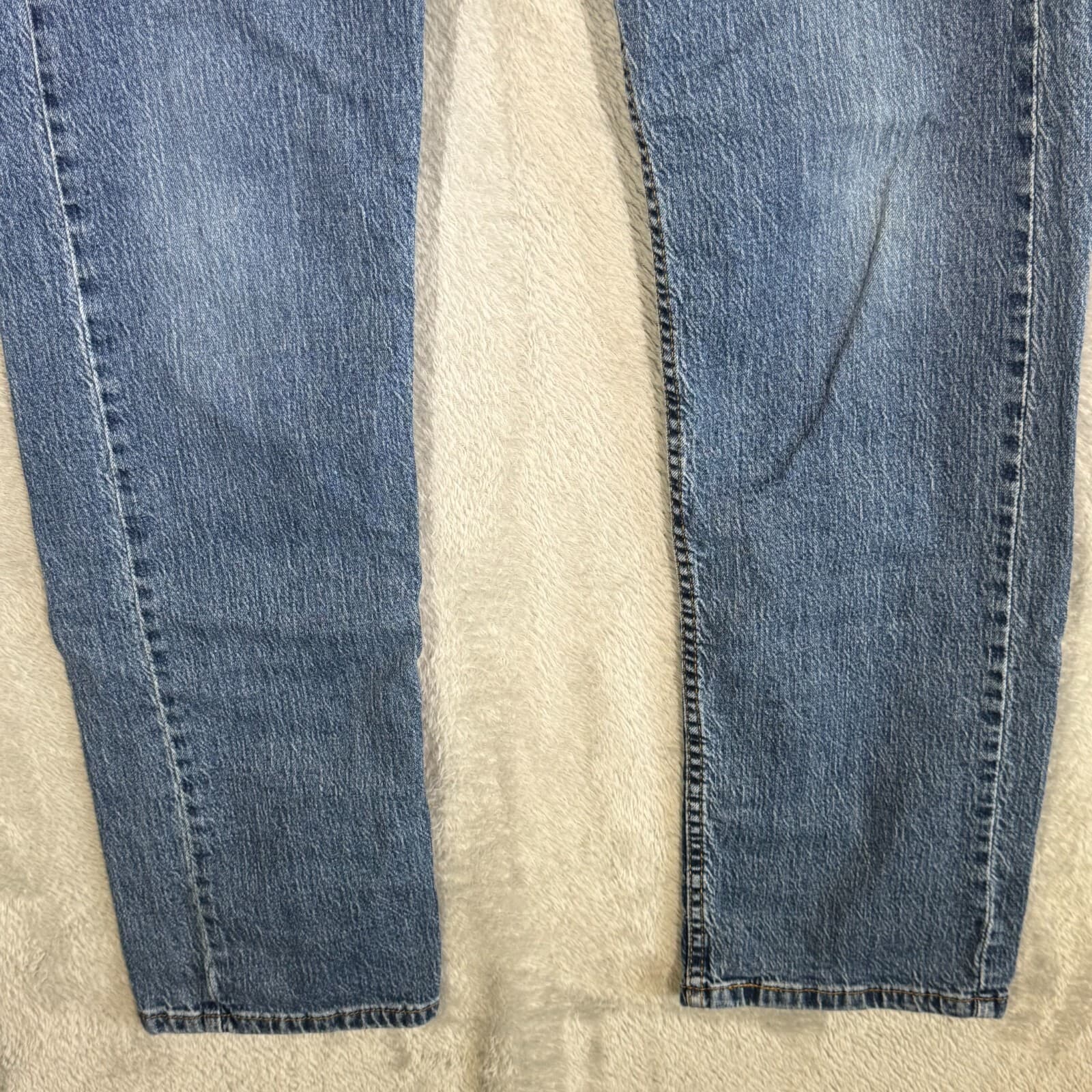 Levis 505 Jeans Mens 32x32 Regular Fit Straight Leg Blue Denim Zip Fly Classic - Thumbnail 5