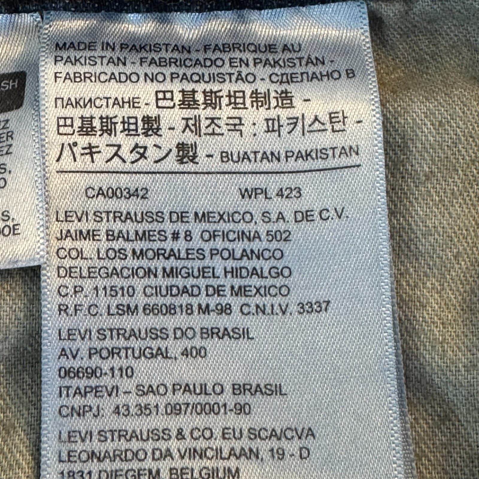 Levi’s 559 Men’s Jeans 42x32 Blue Denim 100% Cotton High-Rise Straight Leg - Thumbnail 12