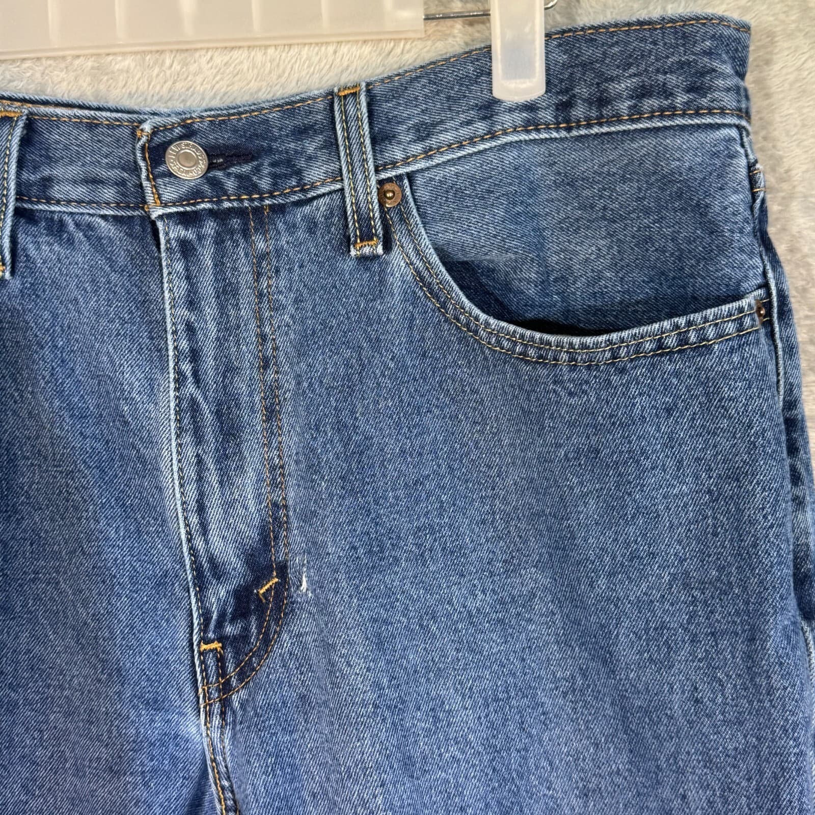 Levi's 550 Men's Jeans 36X34 Blue Denim Mid-Rise Relaxed Fit - Thumbnail 5