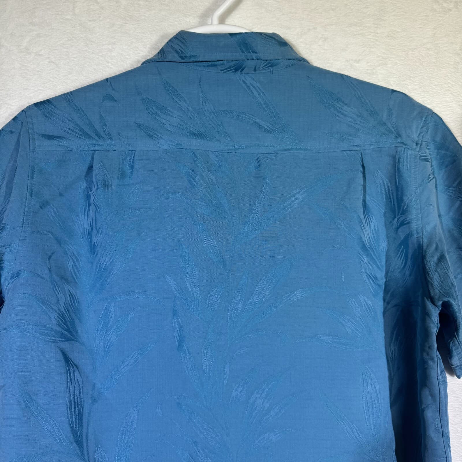 Caribbean Men’s Medium Teal Blue Tropical Hawaiian Shirt – 100% Polyester, Light - Thumbnail 13