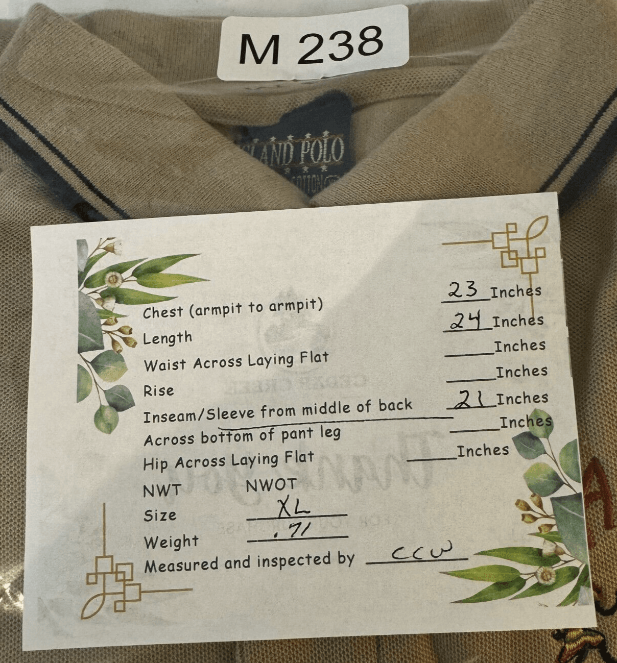 Island Polo Men’s XL Pre‑Shrunk Tan Polo Shirt – 100% Cotton, Lightweight, Machi - Thumbnail 8