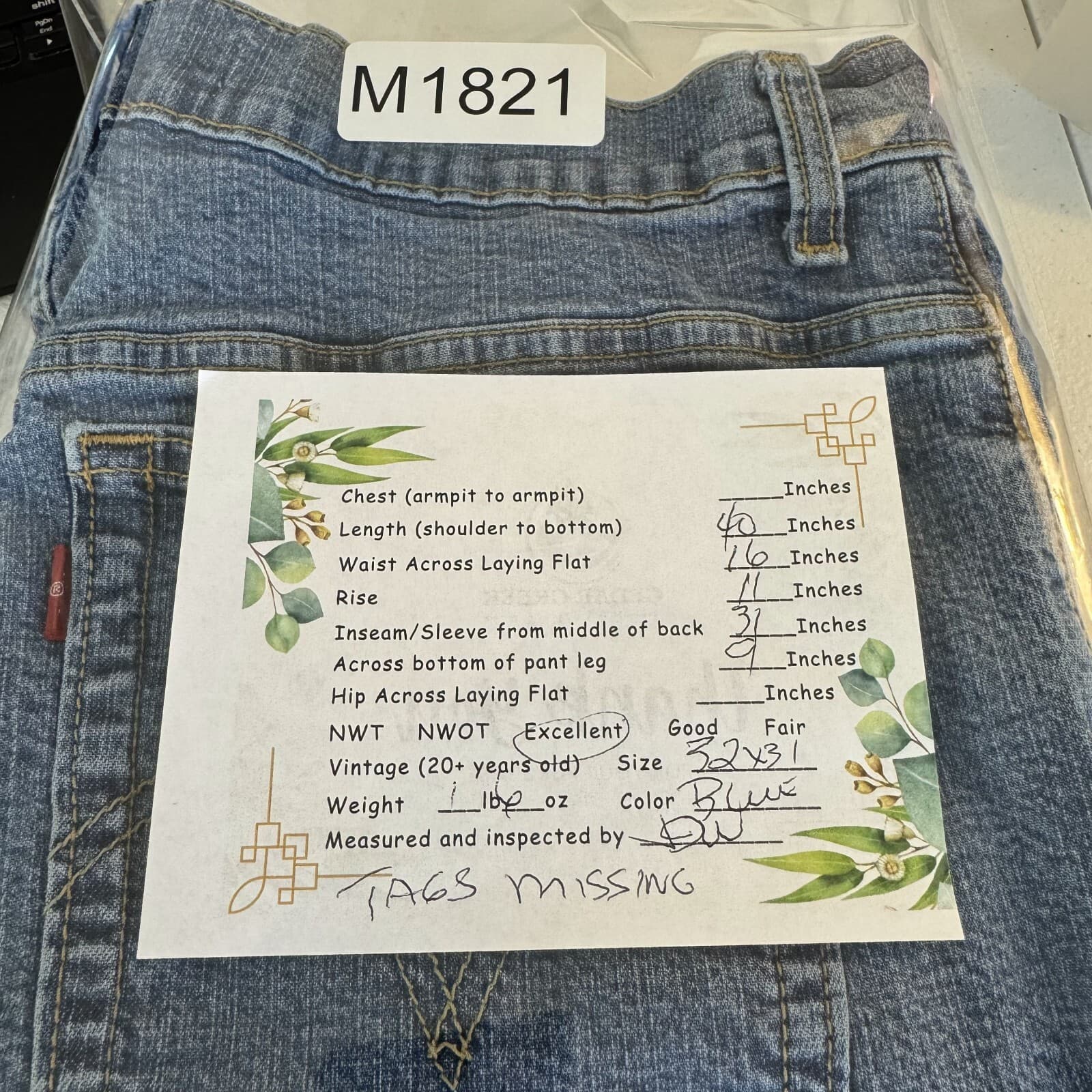 Levi’s 550 Men Jeans 32x31 Blue Denim Mid-Rise Classic Relaxed Bootcut Zip Fly - Thumbnail 4