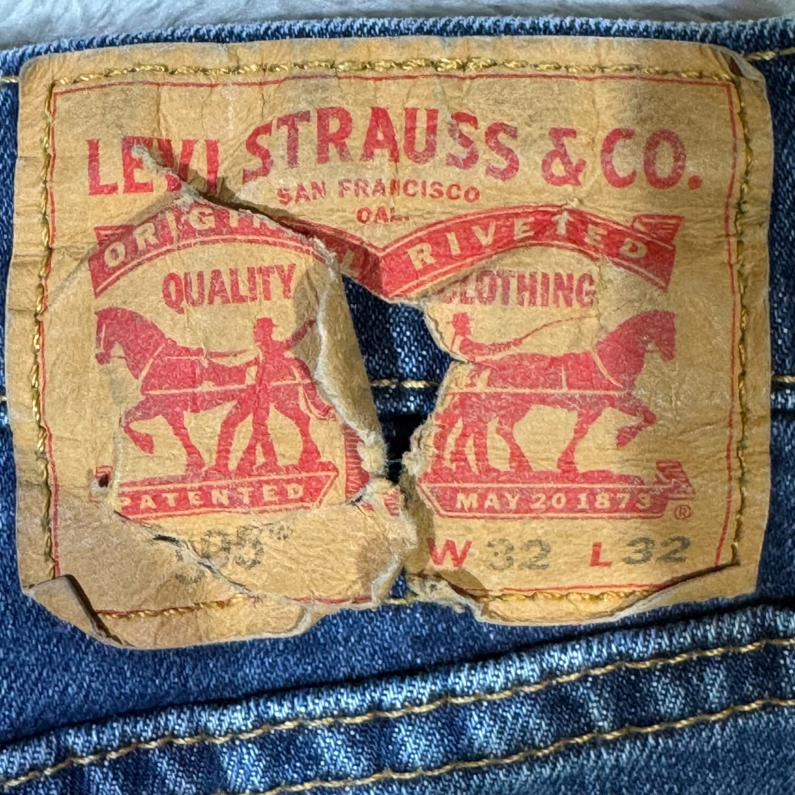Levi’s 505 Jeans Men’s 32x32 Blue Denim Regular Fit Mid-Rise Straight Leg - Thumbnail 10