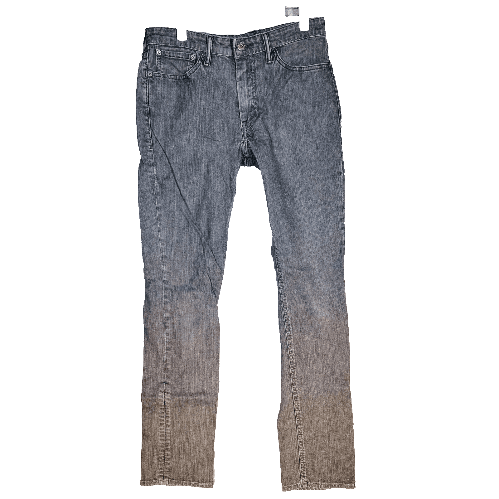 Levis 511 Jeans Mens 32x33 Gray Light Wash Slim Taper Stretch Denim Zip Fly - Image 1