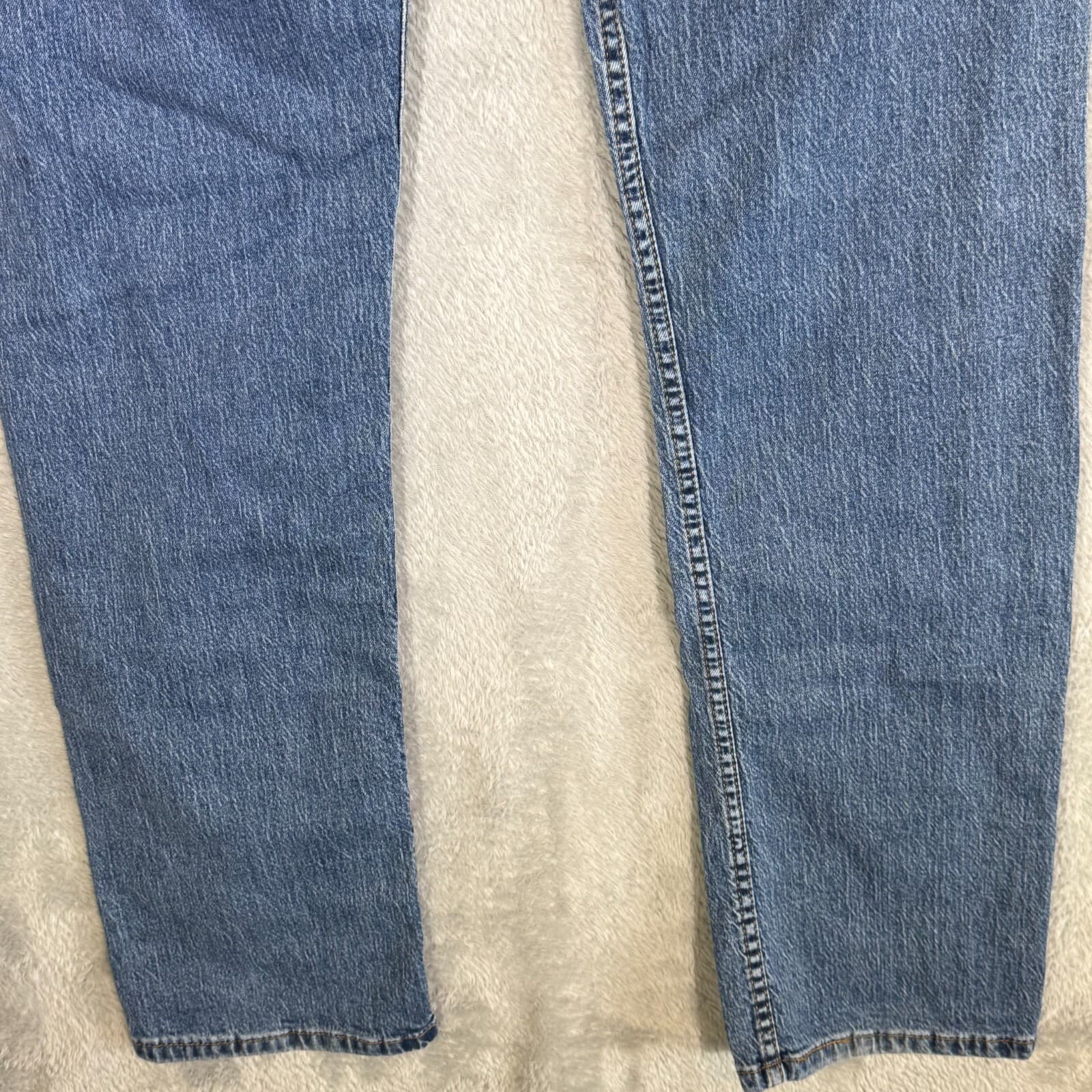 Levis 505 Jeans Mens 32x32 Regular Fit Straight Leg Blue Denim Zip Fly Classic - Thumbnail 8