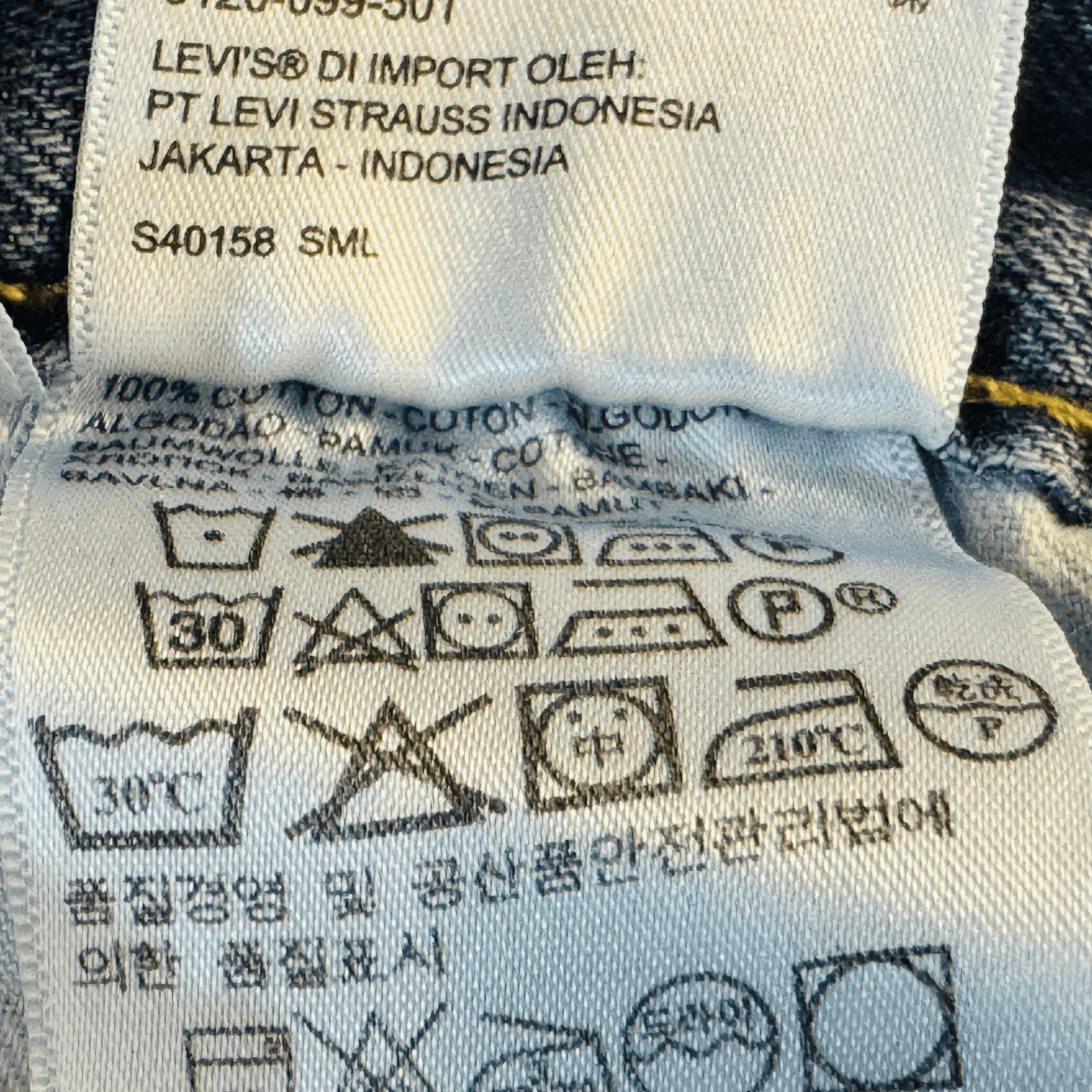 Levis 511 Jeans Mens 30x34 Blue Light Wash Slim Tapered Denim Zip Fly Mid Rise - Thumbnail 6