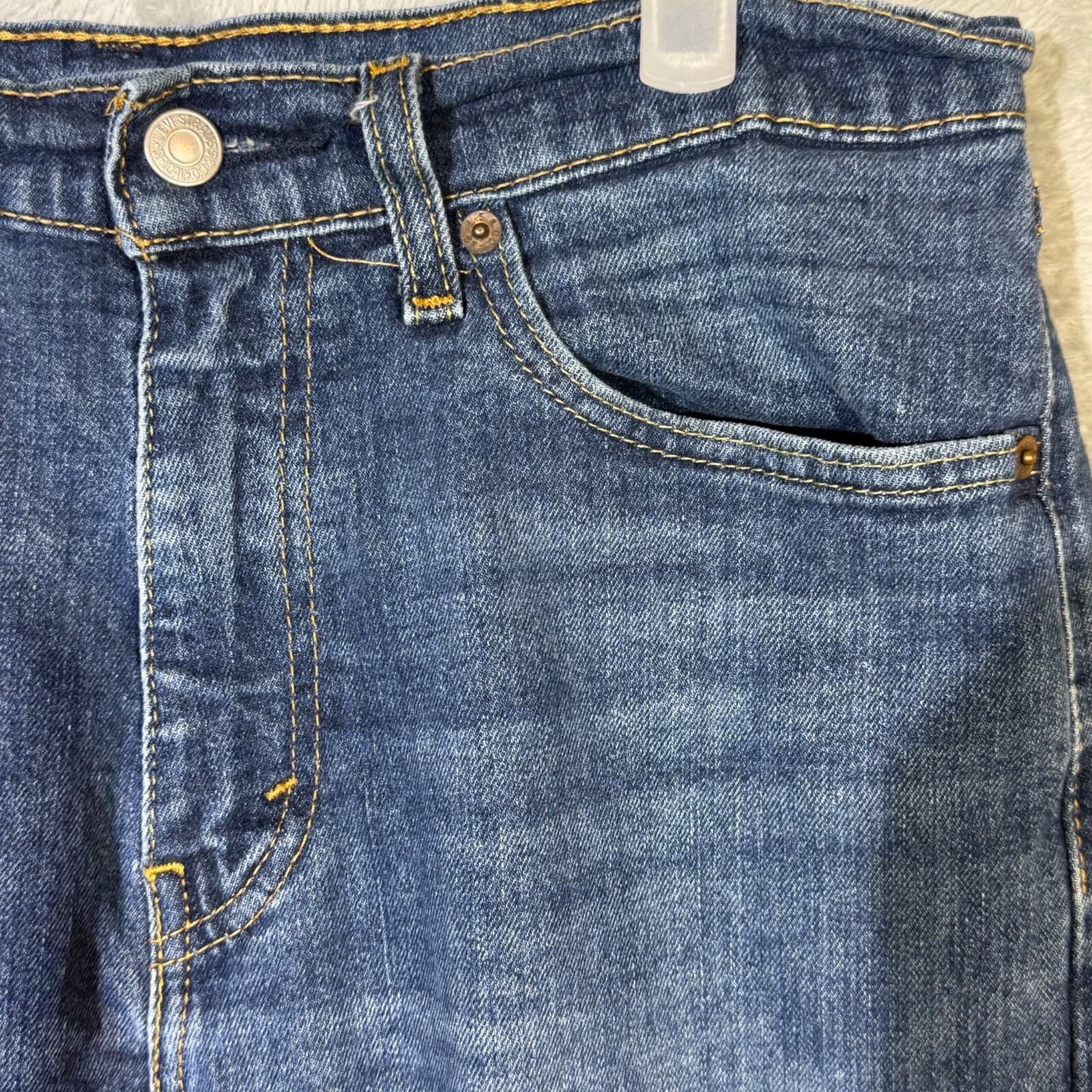 Levi’s 505 Jeans Men’s 32x32 Blue Denim Regular Fit Mid-Rise Straight Leg - Thumbnail 4