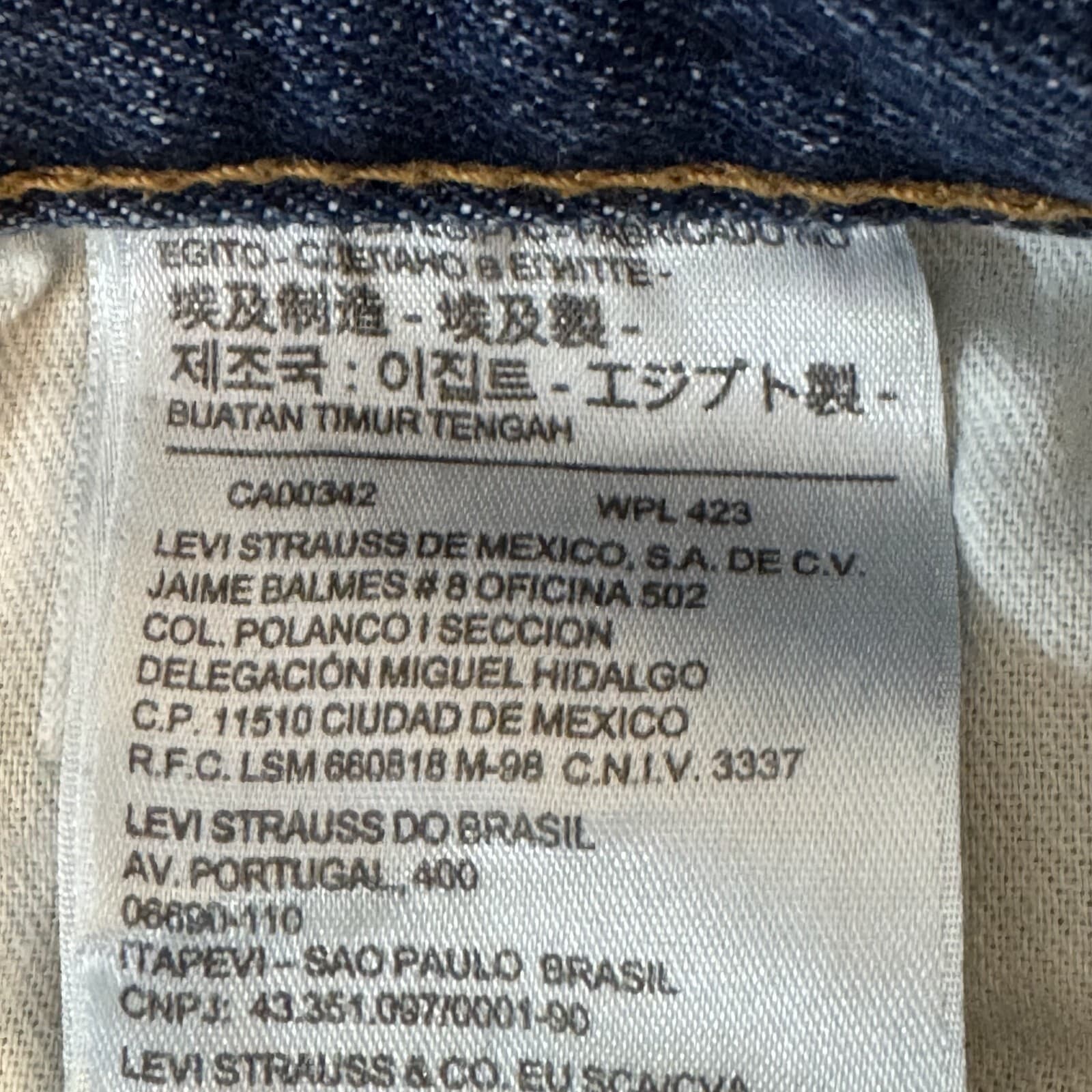 Levi’s 501 Men’s Jeans 40x29 Blue Denim 100% Cotton Button Fly Straight Leg - Thumbnail 12