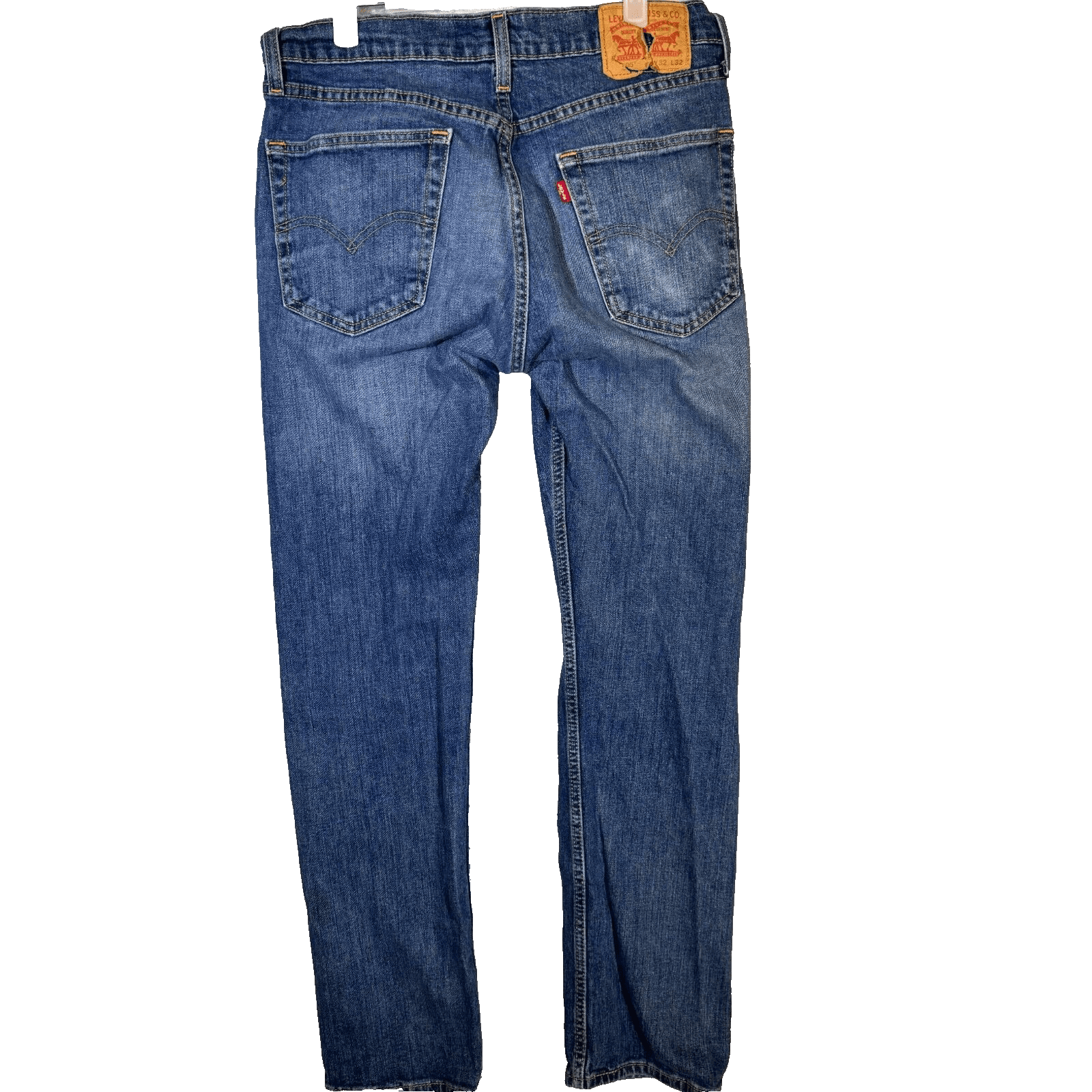 Levi’s 505 Jeans Men’s 32x32 Blue Denim Regular Fit Mid-Rise Straight Leg - Thumbnail 2