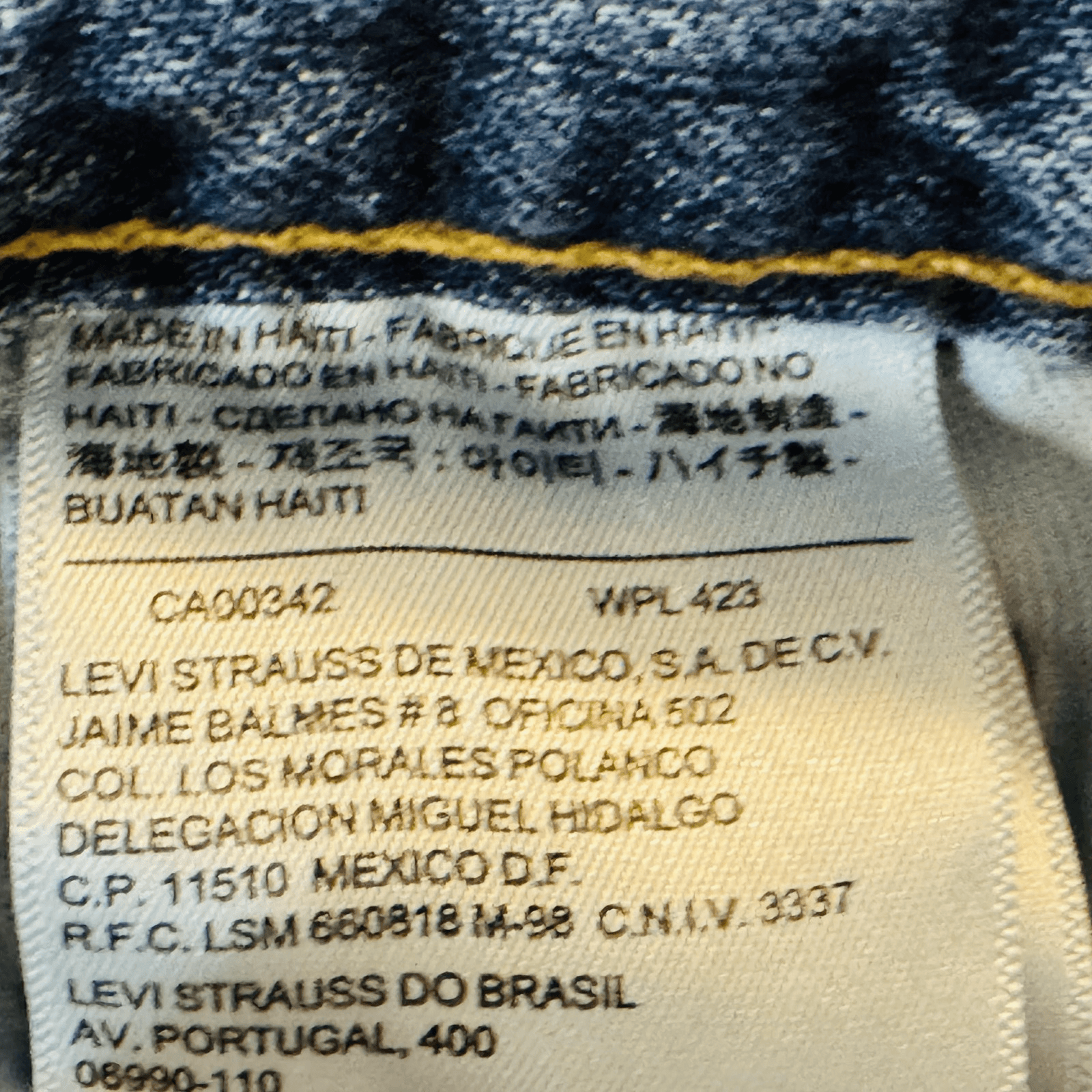 Levis 511 Jeans Mens 30x34 Blue Light Wash Slim Tapered Denim Zip Fly Mid Rise - Thumbnail 5