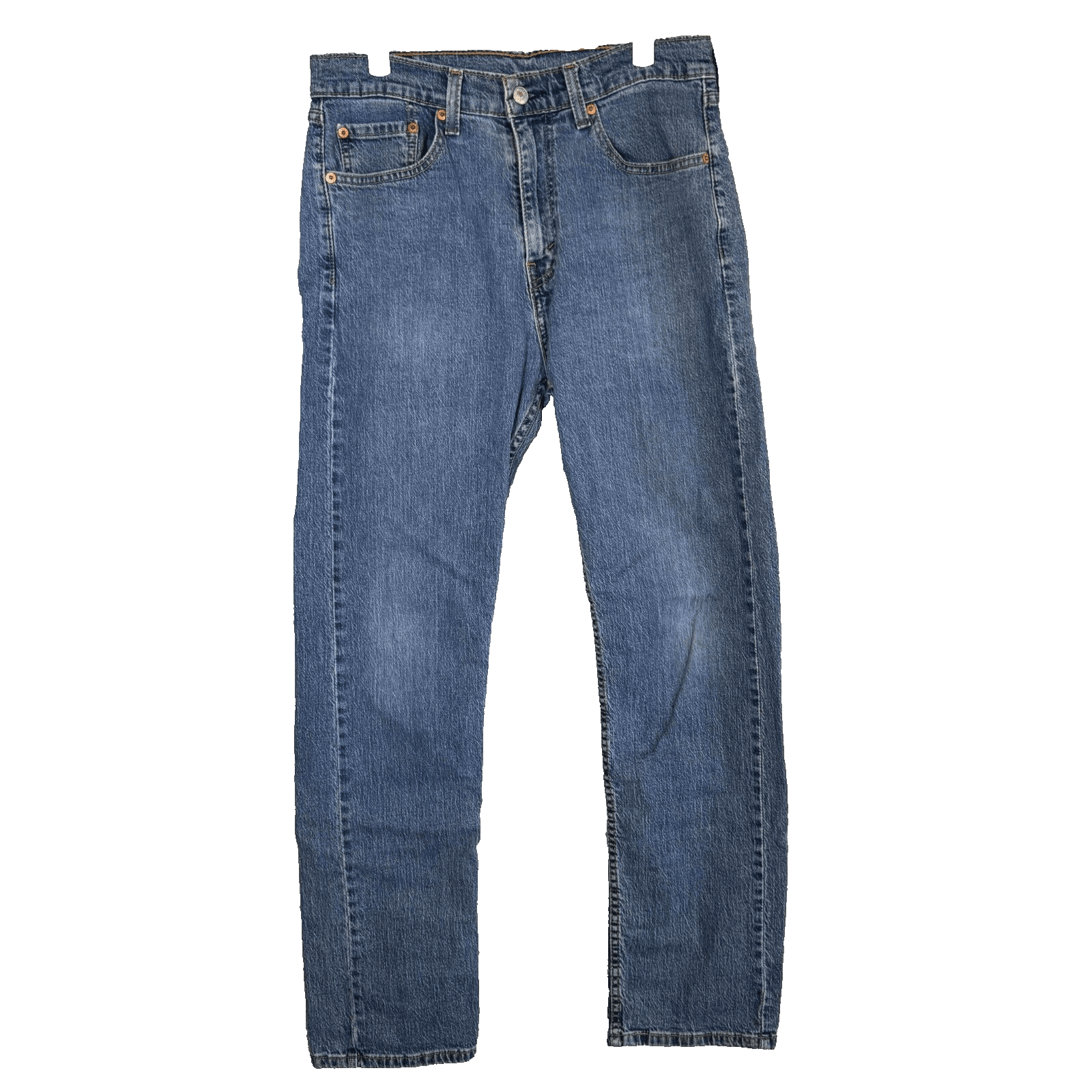 Levis 505 Jeans Mens 32x32 Regular Fit Straight Leg Blue Denim Zip Fly Classic - Image 1