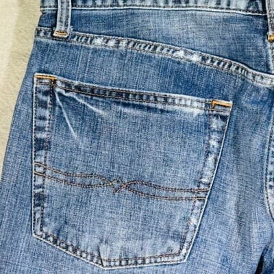 Lucky Brand 221 Original Straight Jeans Mens 36x34 Blue Light Wash Denim - Thumbnail 4