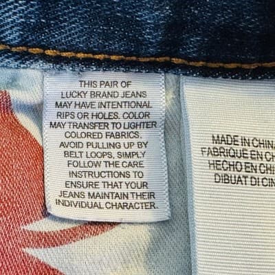 Lucky Brand 221 Original Straight Jeans Mens 36x34 Blue Light Wash Denim - Thumbnail 9