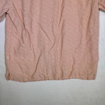 Caribbean Shirt Mens Large Linen Short Sleeve Button Up Pocket Casual - Thumbnail 9