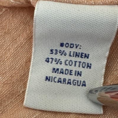 Caribbean Shirt Mens Large Linen Short Sleeve Button Up Pocket Casual - Thumbnail 14