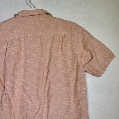 Caribbean Shirt Mens Large Linen Short Sleeve Button Up Pocket Casual - Thumbnail 12