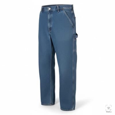 Carhartt 813-DPS Jeans Mens 38x32 Blue Medium Wash Zip Fly Relaxed Straight - Thumbnail 3