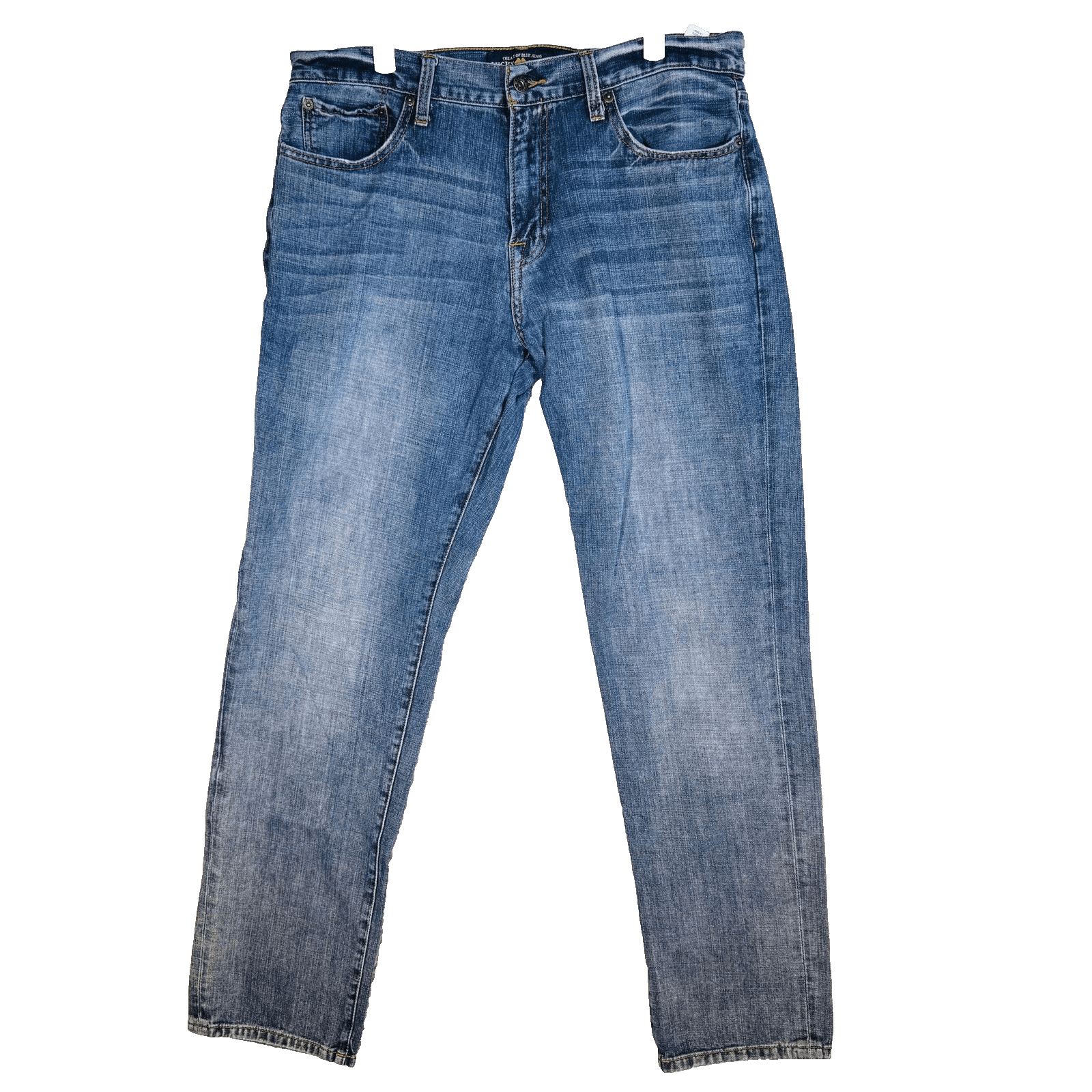 Lucky Brand 221 Original Straight Jeans Mens 36x34 Blue Light Wash Denim - Image 1