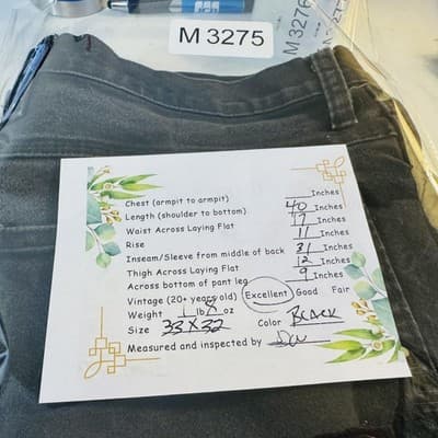 Dickies Carpenter Jeans Mens 33x32 Black Charcoal Wash Relaxed Straight Denim - Thumbnail 8