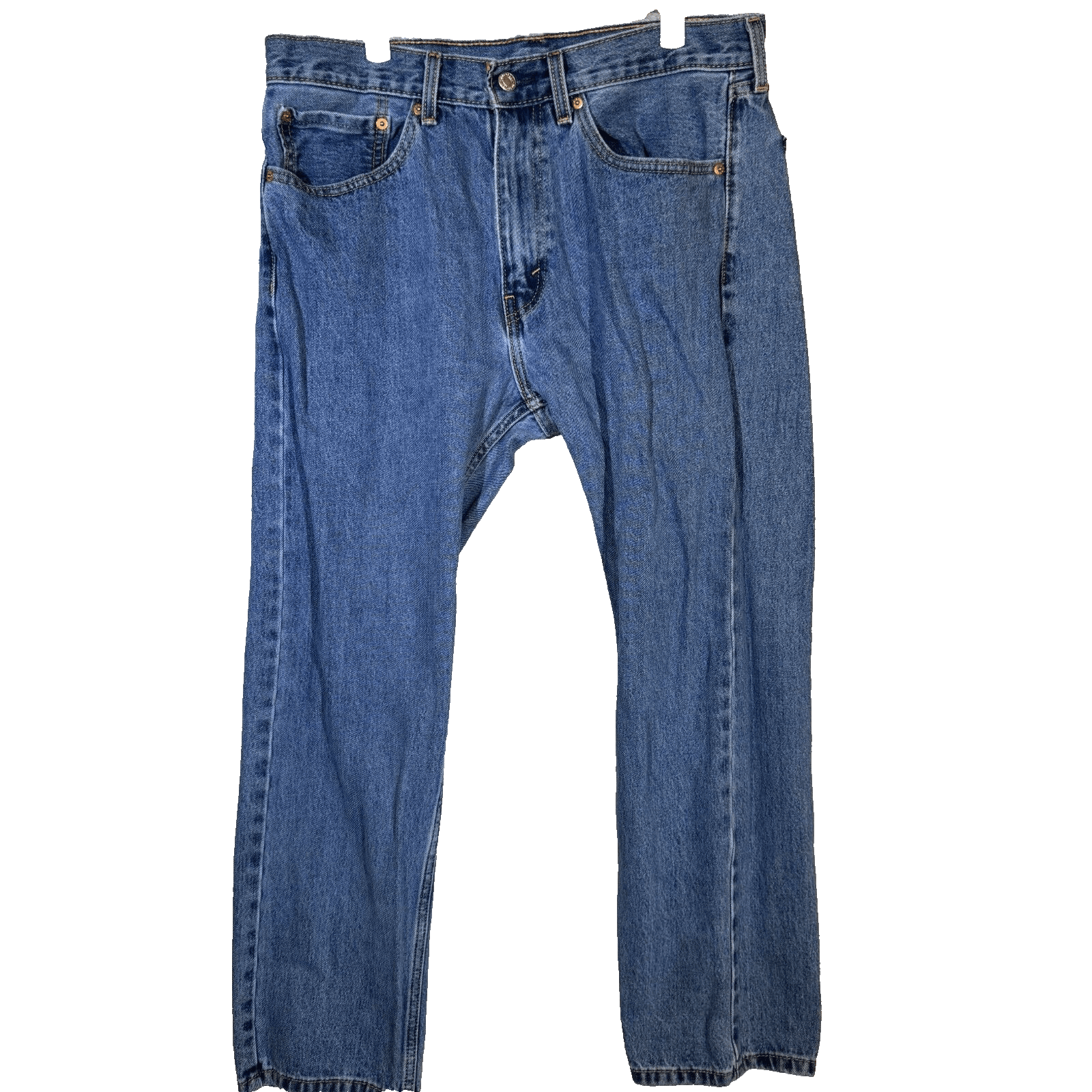 Levis 505 Jeans Mens 36x29 Regular Fit Straight Leg Blue Denim Zip Fly Classic - Image 1