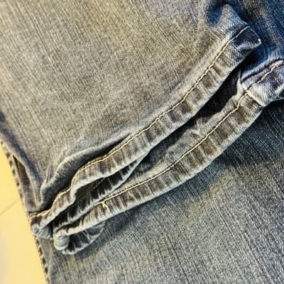 Levis 505 Jeans Mens 42x32 Blue Medium Wash Straight Denim Zip Fly Mid Rise - Thumbnail 6