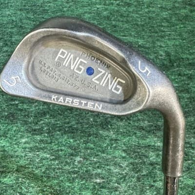 Vintage Ping Zing Karsten 5 Iron Blue Dot Right Hand Steel Shaft Golf Club - Image 1