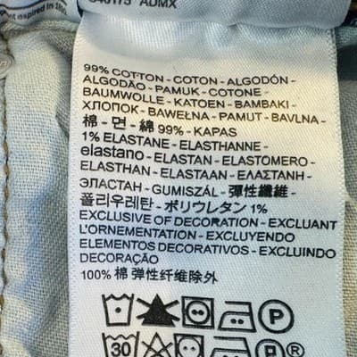 Levis 511 Jeans Mens 38x30 Blue Medium Wash Slim Taper Stretch Denim Zip Fly - Thumbnail 6