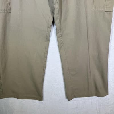 Dickies Cargo Pants Mens 42x32 Khaki Utility Workwear Pockets Polyester Blend - Thumbnail 3