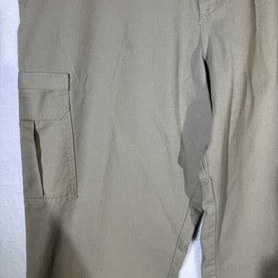 Dickies Cargo Pants Mens 42x32 Khaki Utility Workwear Pockets Polyester Blend - Thumbnail 4