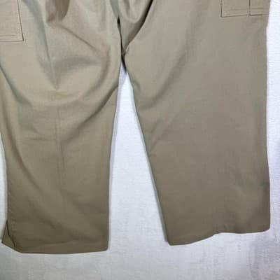 Dickies Cargo Pants Mens 42x32 Khaki Utility Workwear Pockets Polyester Blend - Thumbnail 8