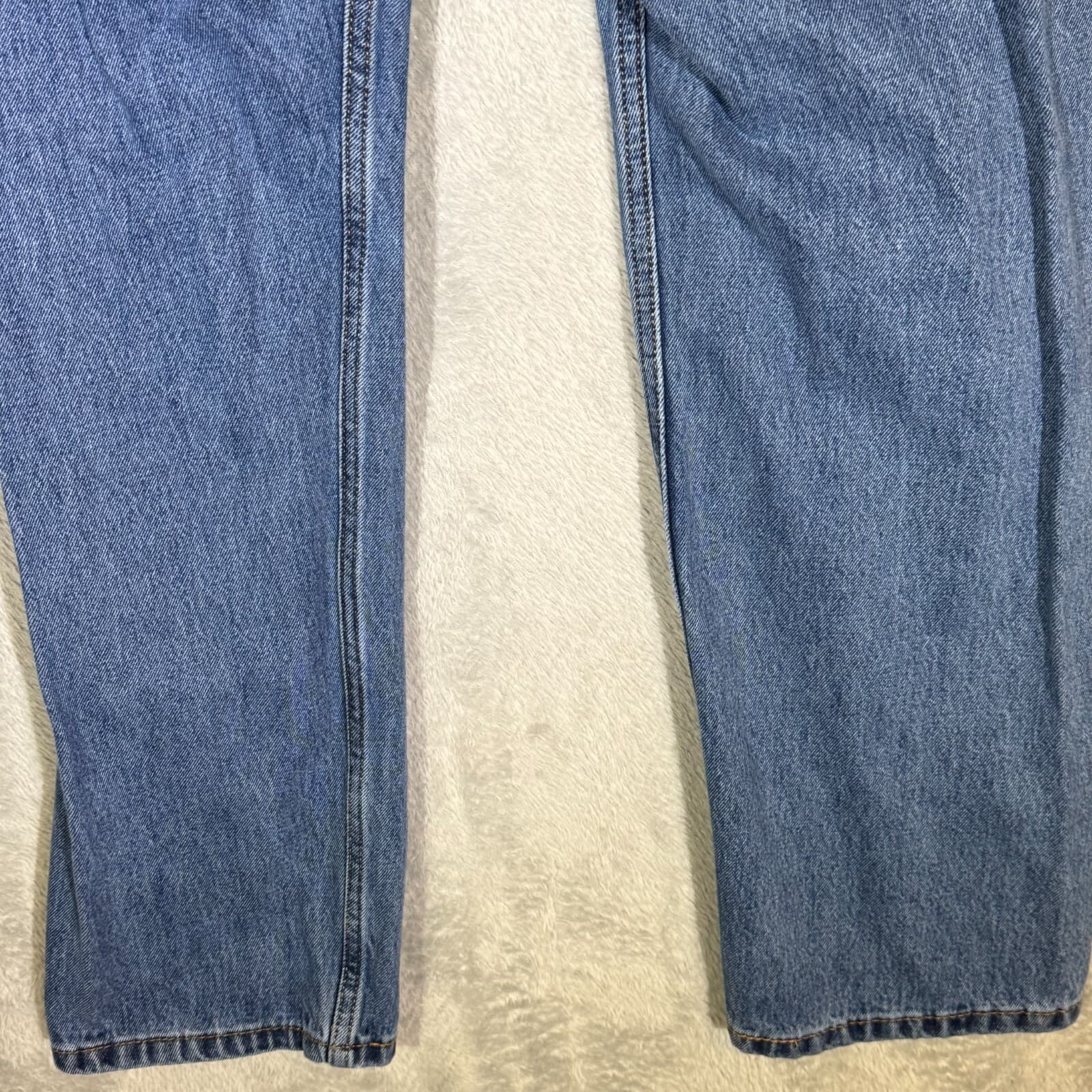 Levis 505 Jeans Mens 36x29 Regular Fit Straight Leg Blue Denim Zip Fly Classic - Thumbnail 8