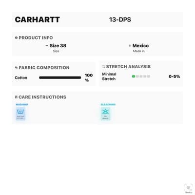 Carhartt 813-DPS Jeans Mens 38x32 Blue Medium Wash Zip Fly Relaxed Straight - Thumbnail 12