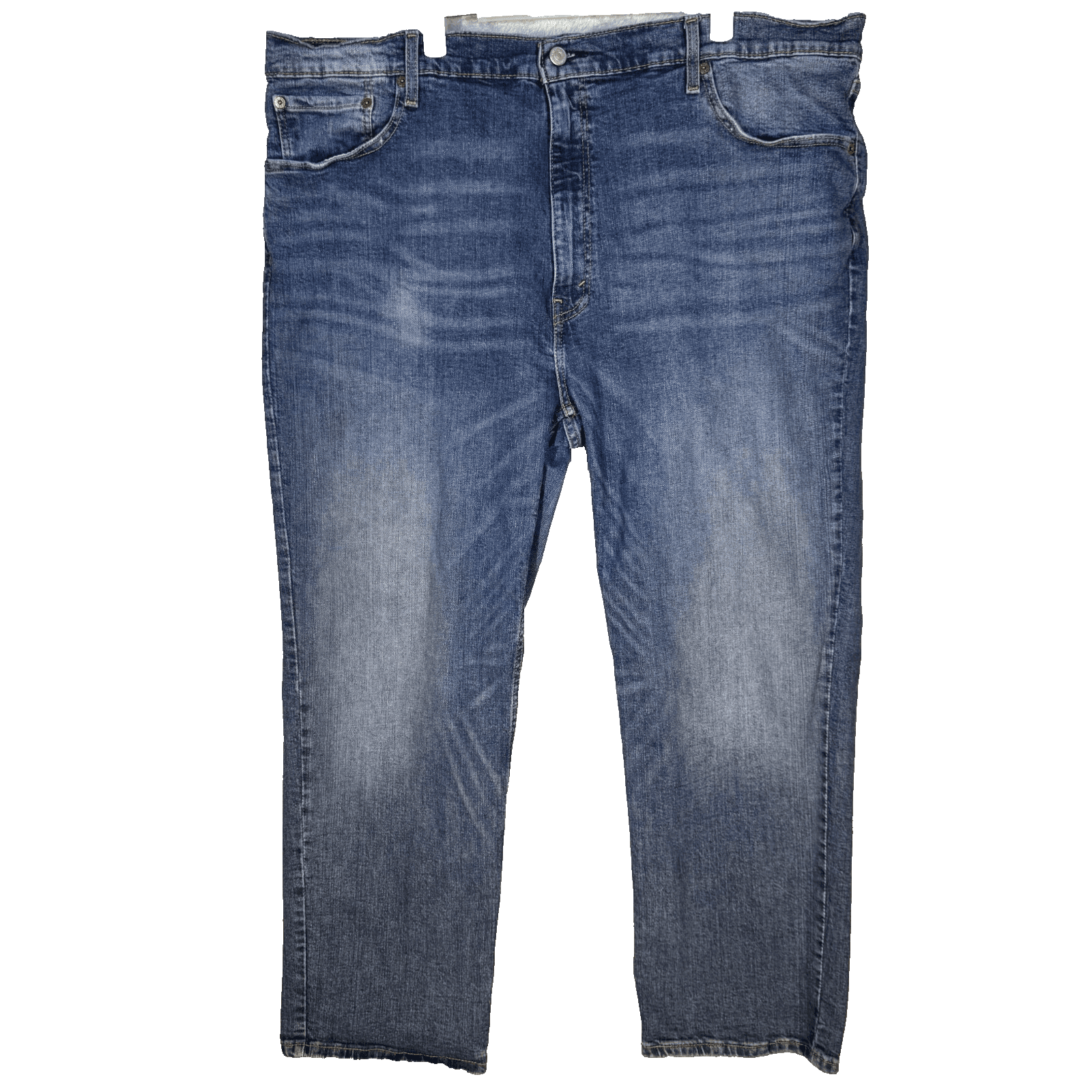 Levi's 559 Jeans Mens 46x30 Blue Denim Relaxed Straight Mid Rise Whiskered Zip - Image 1