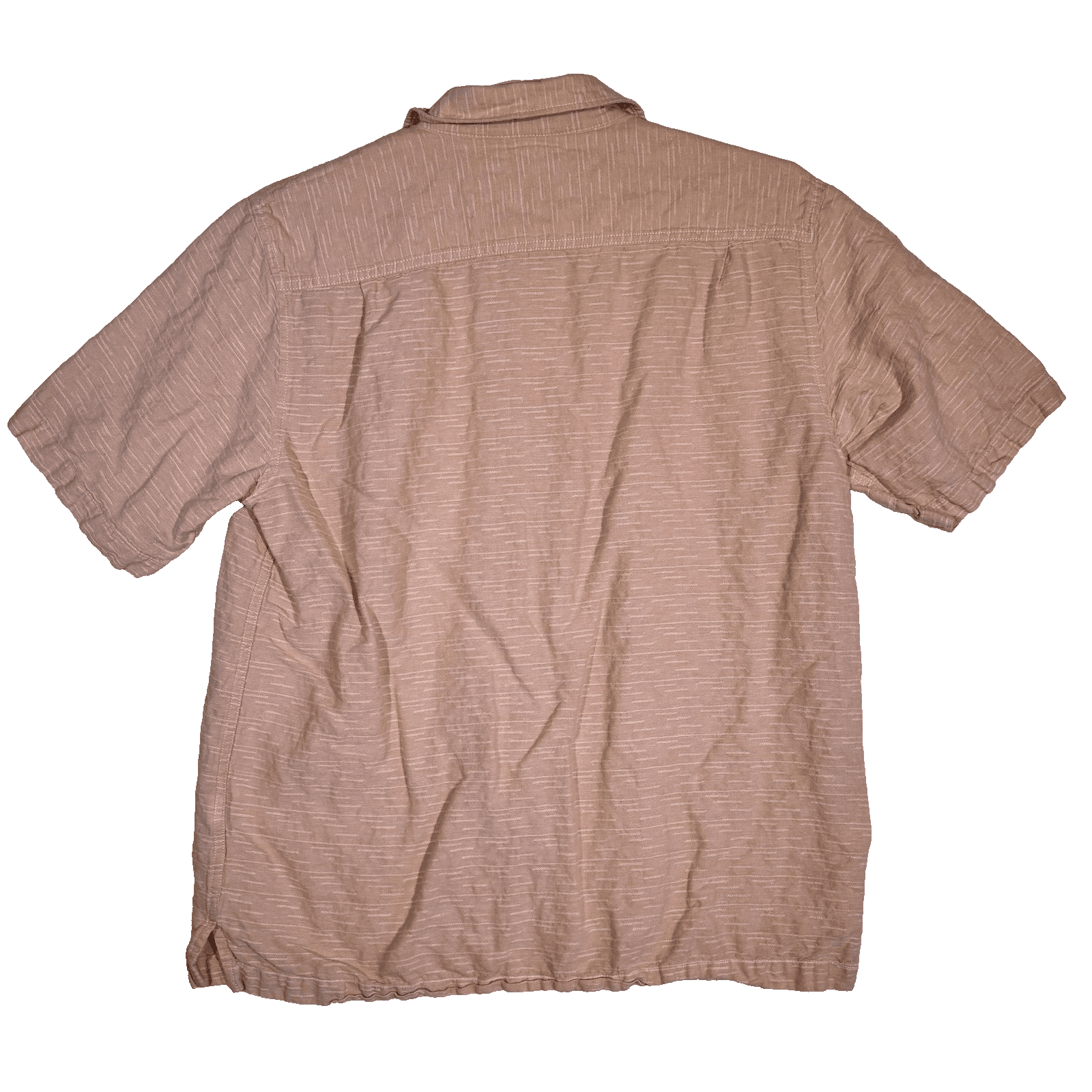 Caribbean Shirt Mens Large Linen Short Sleeve Button Up Pocket Casual - Thumbnail 2