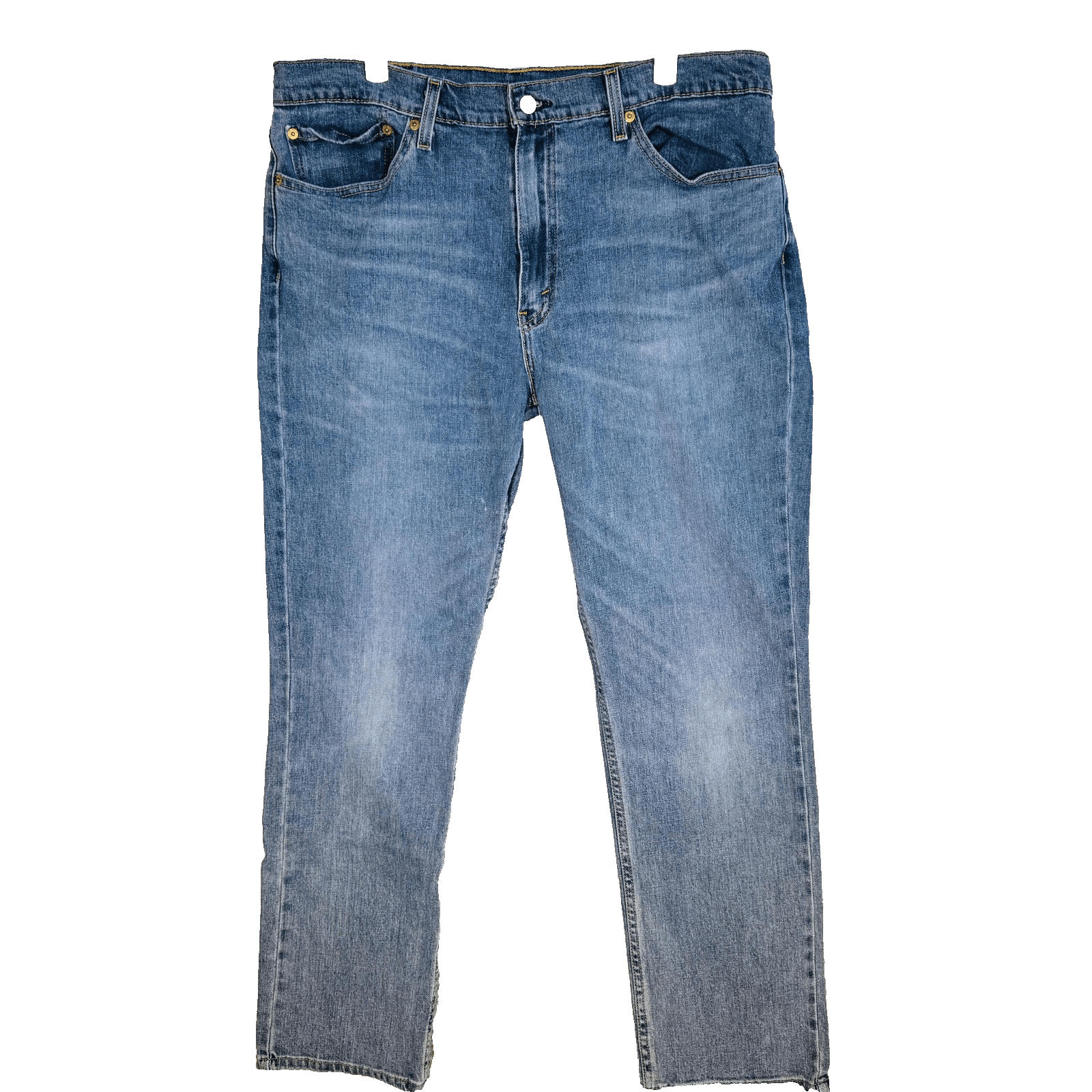 Levis 511 Jeans Mens 38x30 Blue Medium Wash Slim Taper Stretch Denim Zip Fly - Image 1