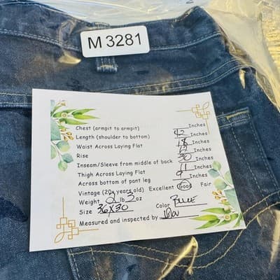 Carhartt 280-83 Jeans Mens 36x30 Blue Relaxed Straight Denim FR - Thumbnail 9