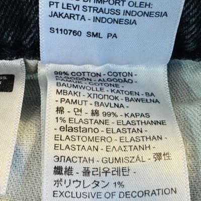 Levis 569 Jeans Mens 32x32 Black Charcoal Wash Relaxed Straight Denim Zip Fly - Thumbnail 6