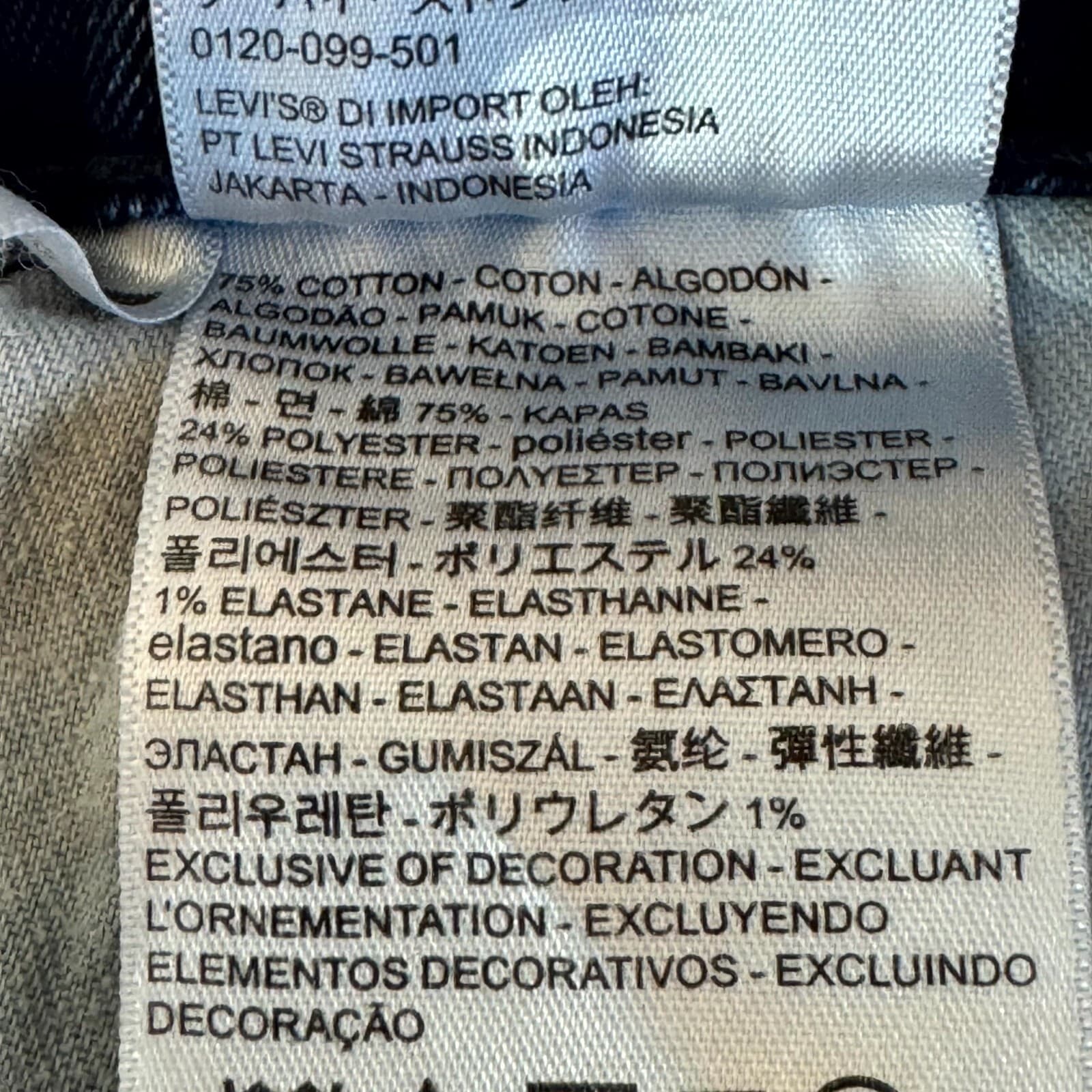 Levi's 559 Jeans Mens 36x34 Blue Denim Relaxed Straight Mid Rise Stretch Zip Fly - Thumbnail 6