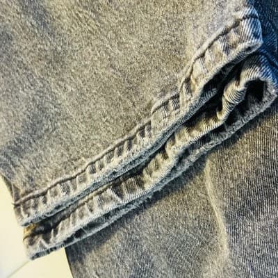 Levis 569 Jeans Mens 32x32 Black Charcoal Wash Relaxed Straight Denim Zip Fly - Thumbnail 9