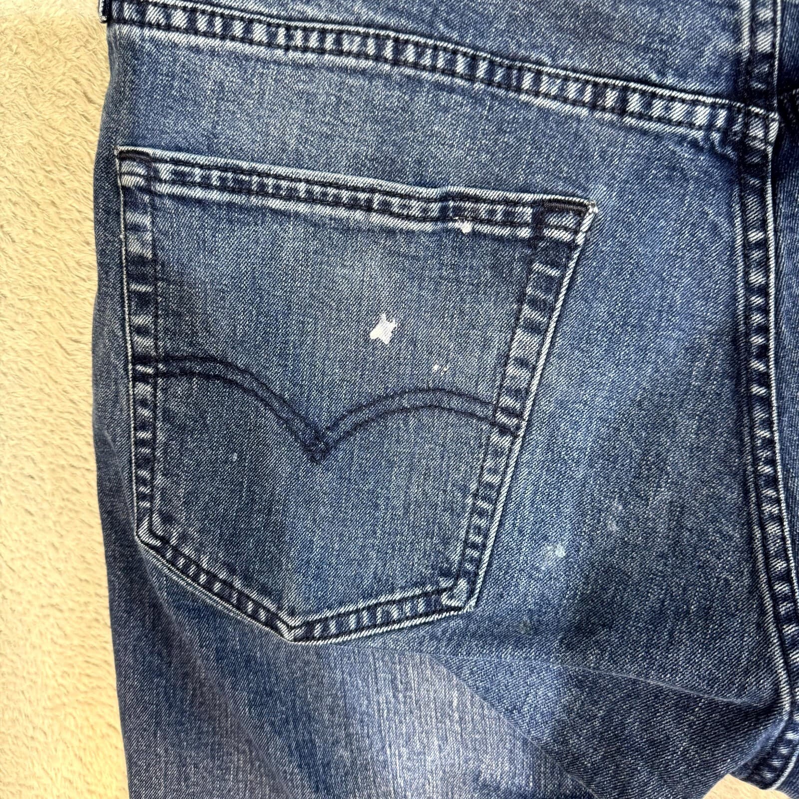 Levi's 559 Jeans Mens 36x34 Blue Denim Relaxed Straight Mid Rise Stretch Zip Fly - Thumbnail 3