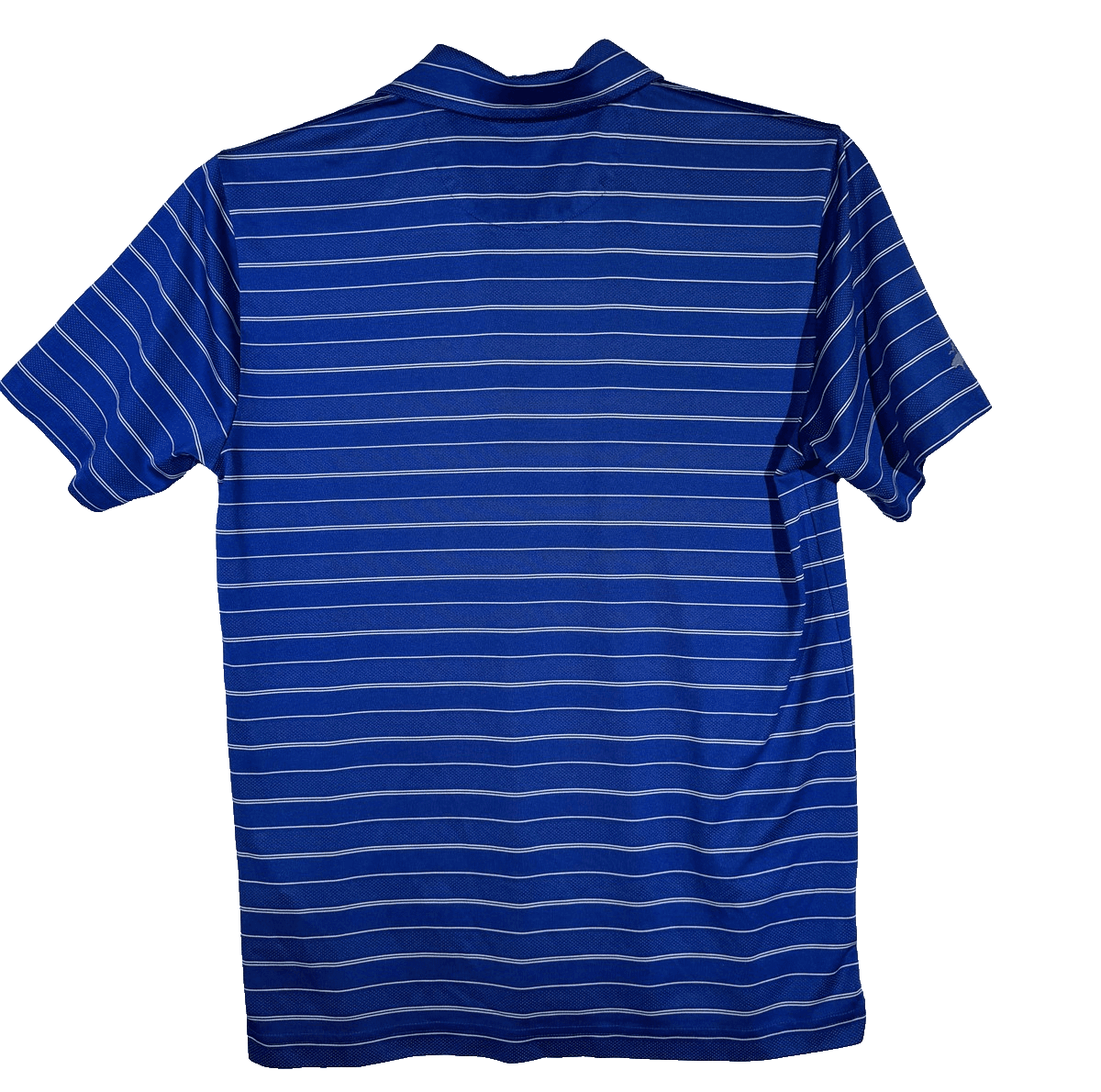 Brooks Brothers Polo Shirt Mens Medium Blue Striped Performance Golf Casual - Thumbnail 2