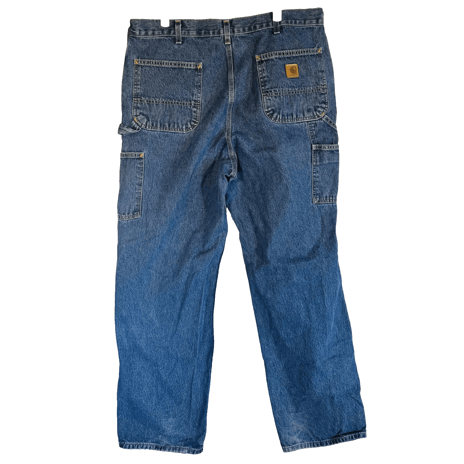 Carhartt 813-DPS Jeans Mens 38x32 Blue Medium Wash Zip Fly Relaxed Straight - Thumbnail 6