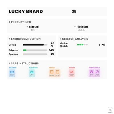 Lucky Brand 410 Jeans Mens 38x34 Black Charcoal Wash Zip Fly Athletic Straight - Thumbnail 16