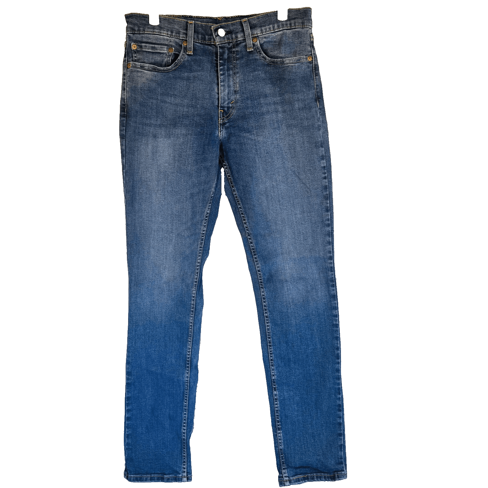 Levis 511 Jeans Mens 32x32 Blue Medium Wash Slim Tapered Stretch Denim Zip Fly - Thumbnail 5