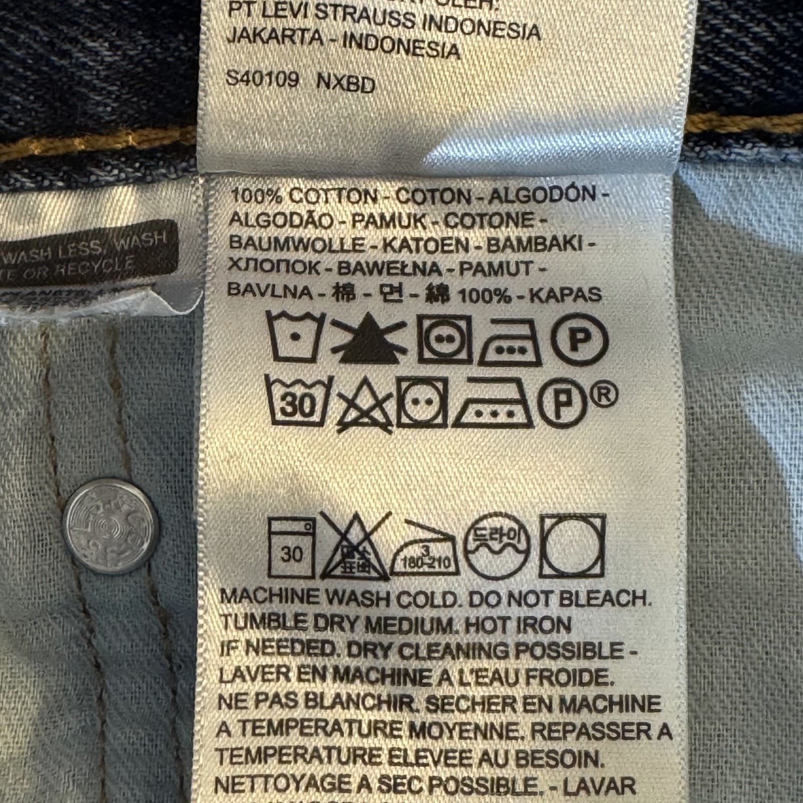 Levi's 550 Jeans Mens 36x34 Blue Denim Relaxed Fit Tapered Leg Mid Rise Zip Fly - Thumbnail 7