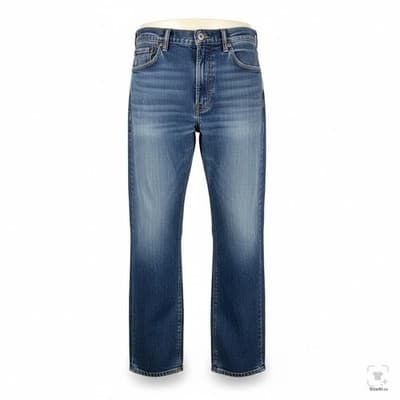 Levis 514 Jeans Mens 34x34 Blue Light Wash Straight Denim Zip Fly Stretch - Image 1